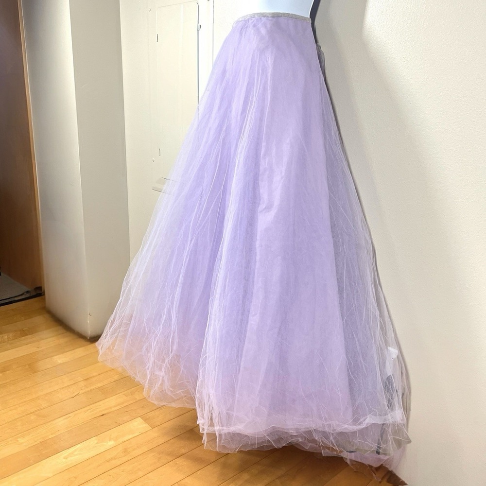 Ralph Lauren Vintage Tulle Netting Skirt Size Large‎ Purple Voluminous Maxi NEW - Picture 6 of 13